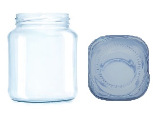 Transparente: Bote vidrio tapa metálica blanca twist 370 ml.